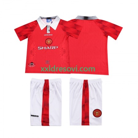 Manchester United Retro Domaći Dječji Nogometni Dres 1996 1997
